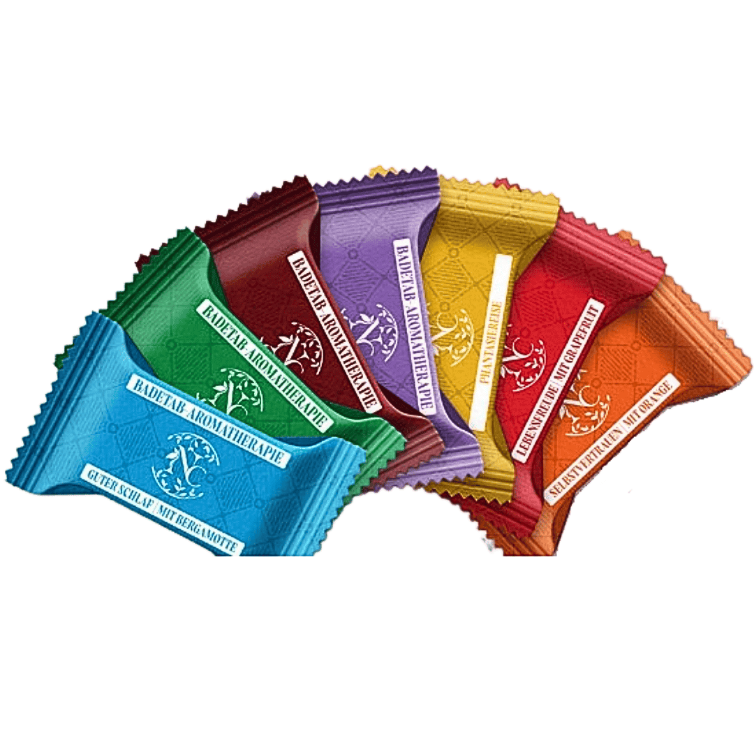 Aromatherapie für die Wanne - Badetabs 7er Set - Entspannung auf allen Ebenen
