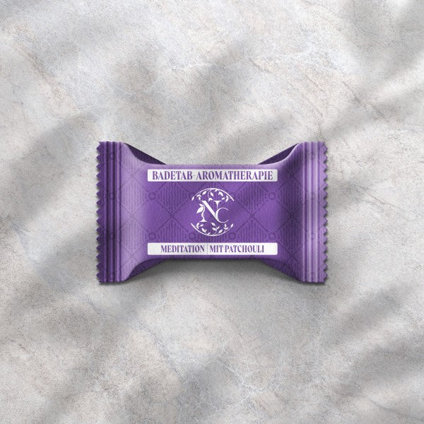 Aromatherapie für die Wanne - Badetabs 7er Set - Entspannung auf allen Ebenen Patchouli