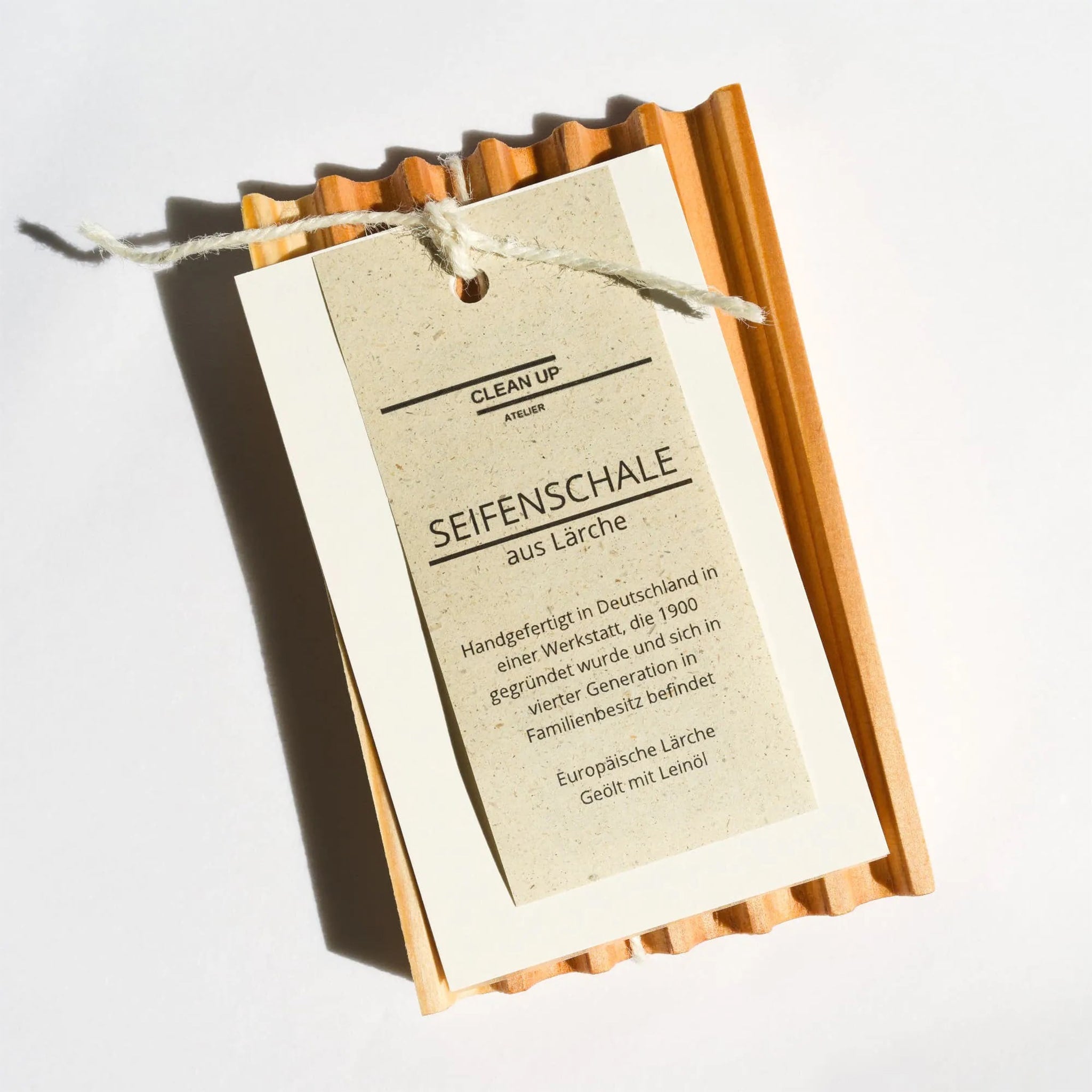 Seifenschale aus Lärchenholz – 13 x 8 cm