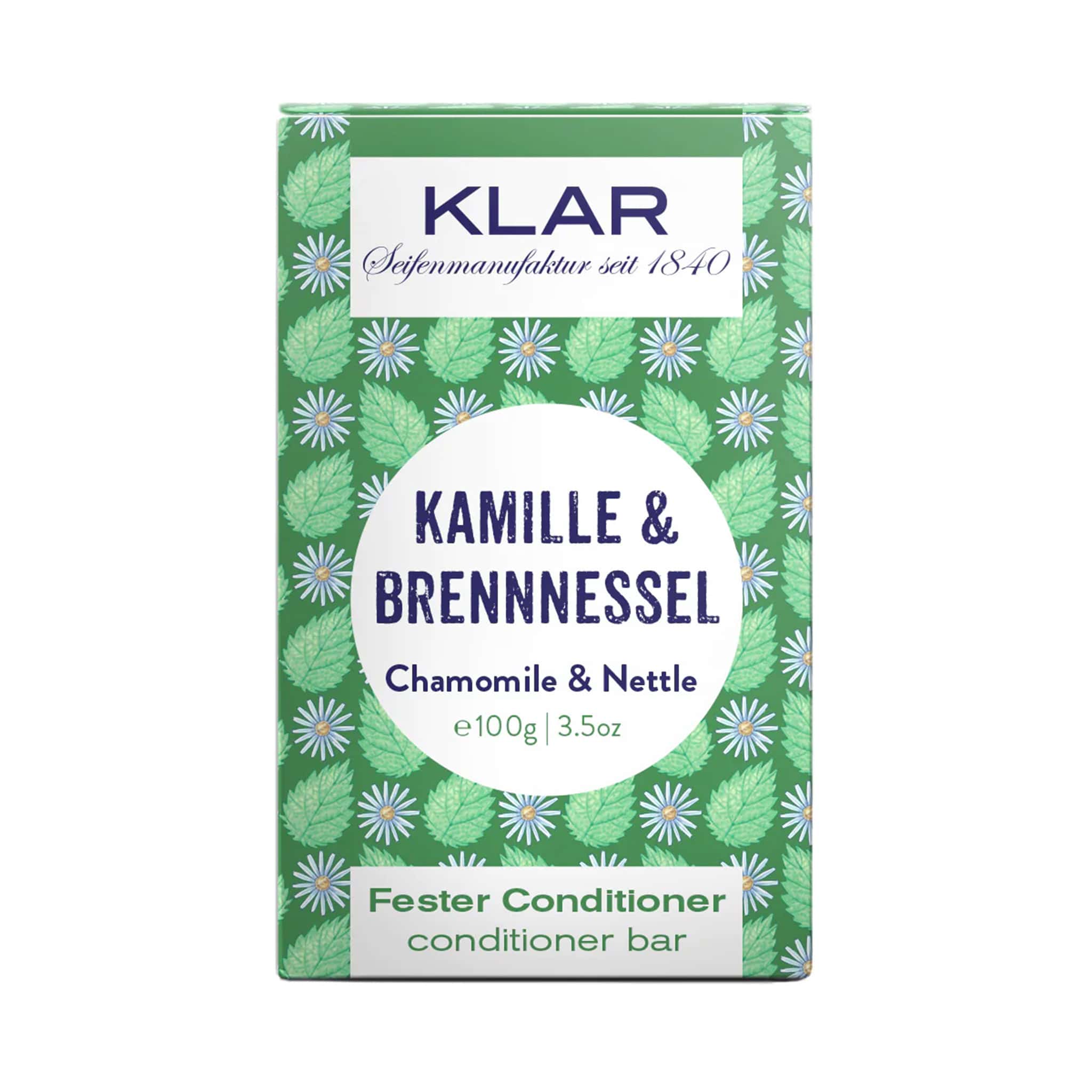 Conditioner "Kamille & Brennnessel" – 100g,feste Spülung,Klar Seifen