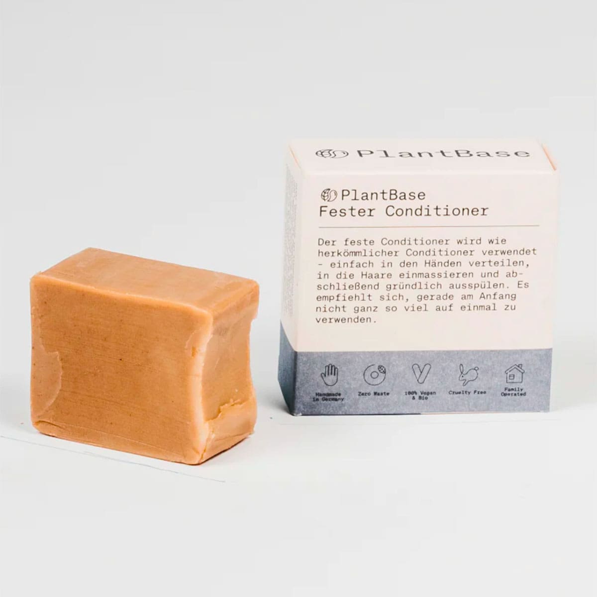 Conditioner "Lemongras" – 60g,PlantBase,Vegan,Palmölfrei,Plastikfrei,fester Conditioner