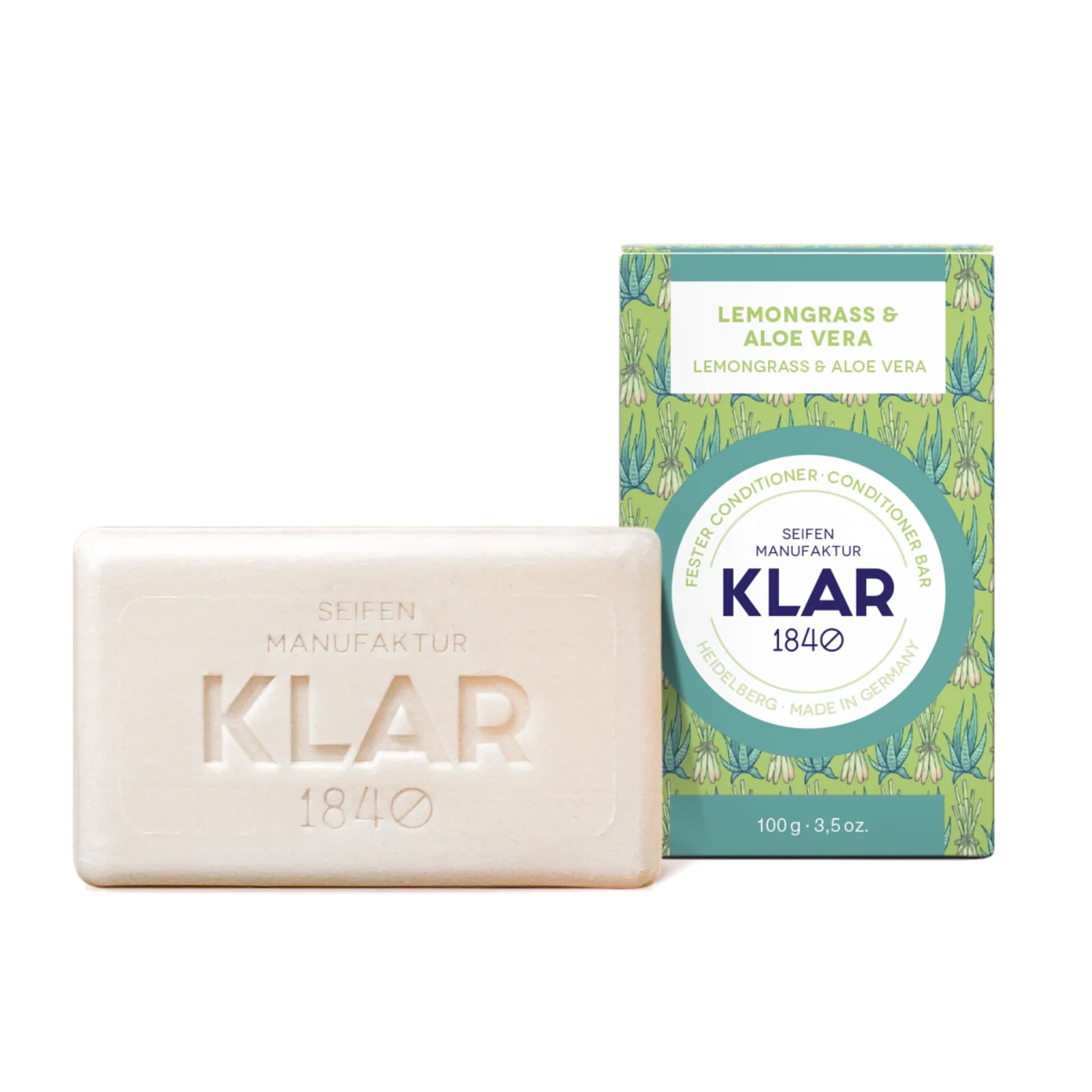 Conditioner "Lemongrass & Aloe Vera" – 100g,feste Spülung,Klar-Seifen