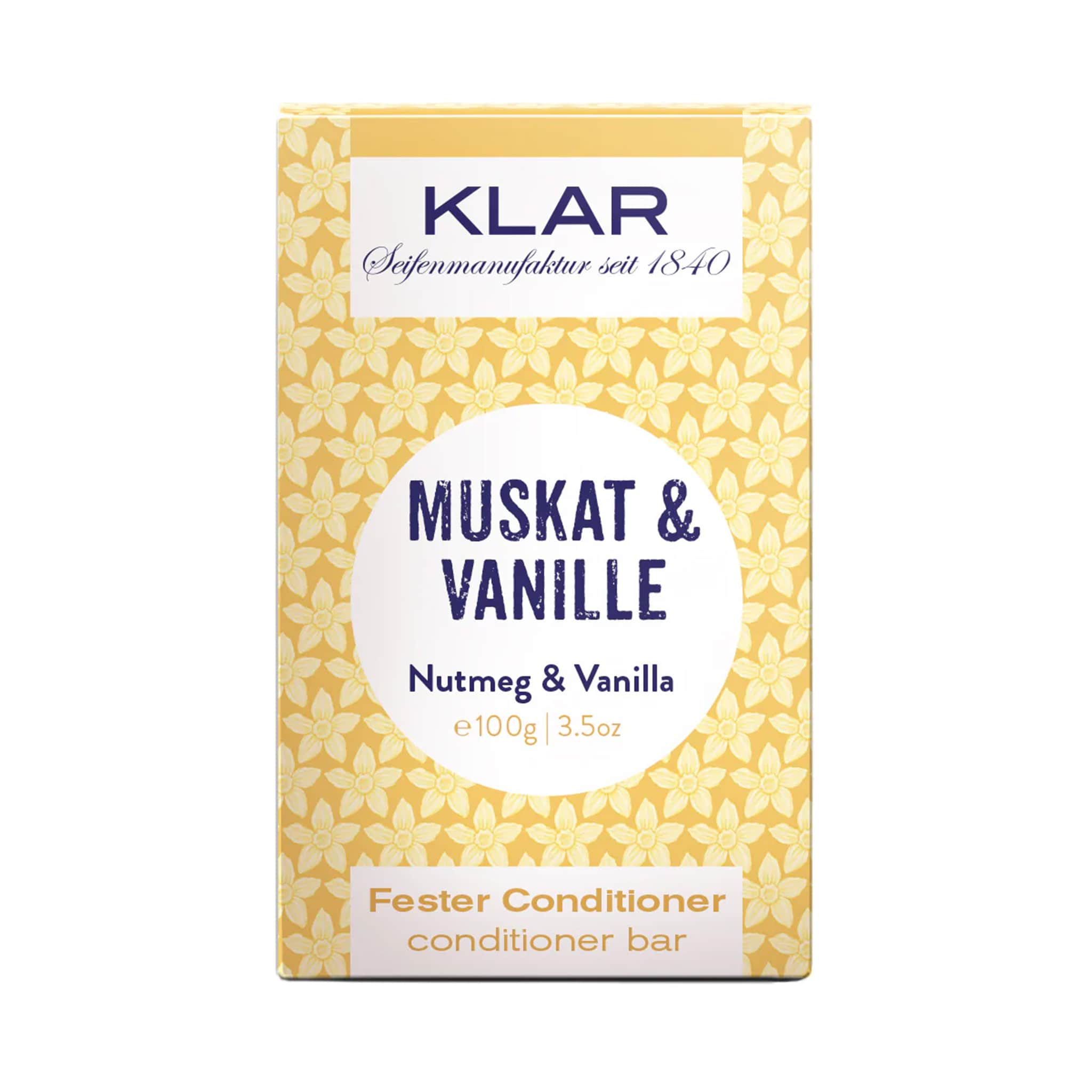 Conditioner "Muskat & Vanille" – 100g,feste Spülung,Klar Seifen