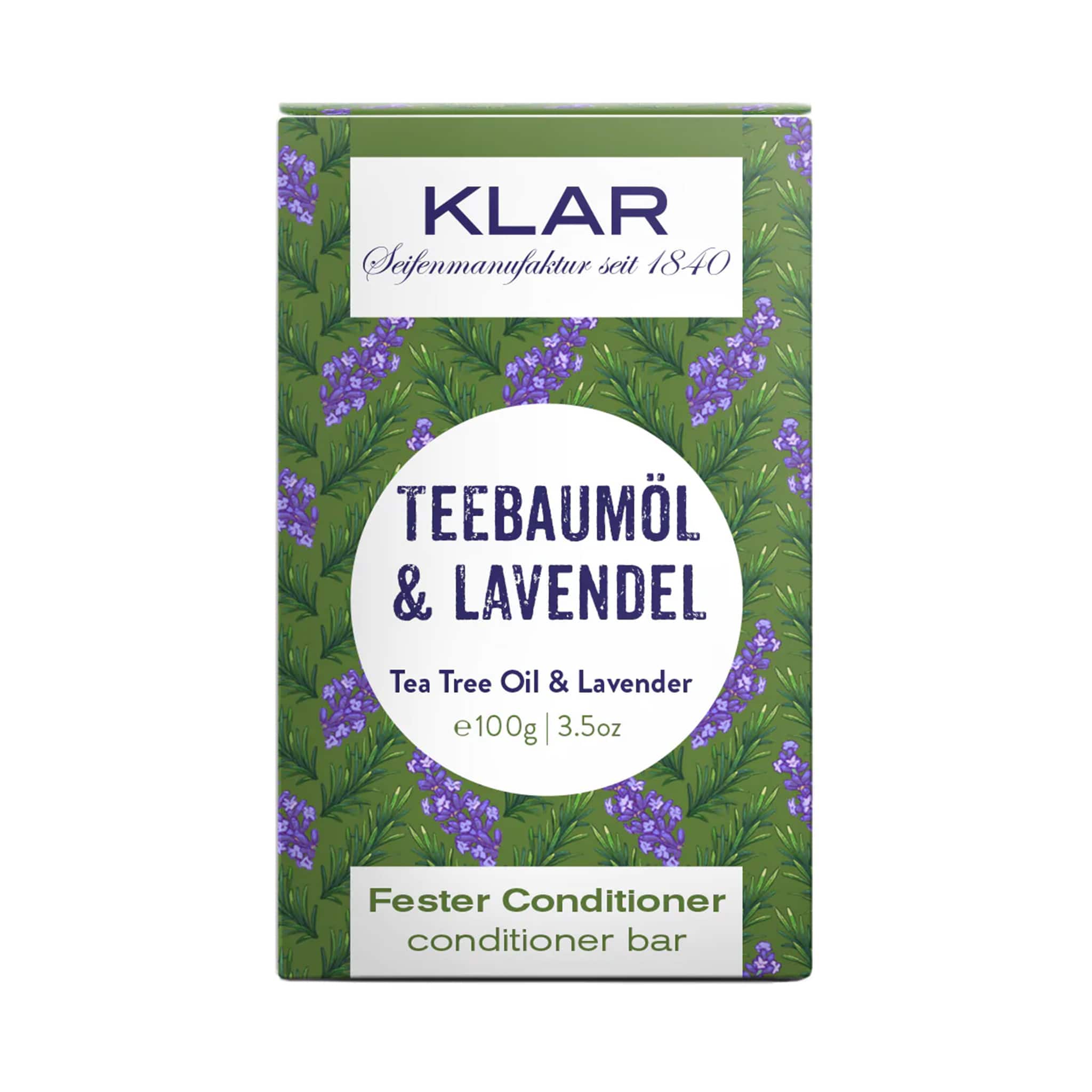 Conditioner "Teebaumöl & Lavendel" – 100g,feste Spülung,Klar Seifen