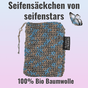 Seifensäckchen von seifenstars aus 100% Bio Baumwolle – 9 x 14 cm - bunt