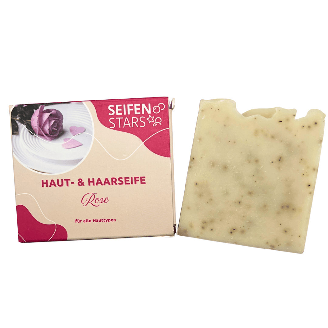 Haar-und_Koerperseife_Rosenseife_von_seifenstars_100g_Vegan_Palmoelfrei_Tierversuchsfrei_Plastikfrei