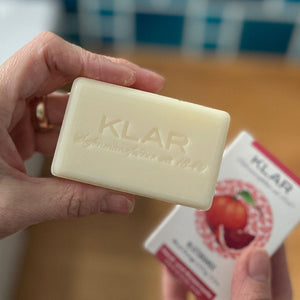 Hand- und Körperseife "Blutorange", cosmos zertifiziert – 100g,feste Naturseife,Klar Seifen