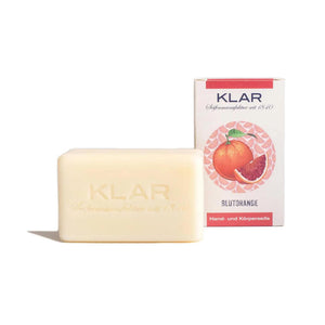 Hand- und Körperseife "Blutorange", cosmos zertifiziert – 100g,feste Naturseife,Klar Seifen