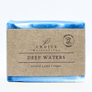 Hand- und Körperseife "Deep Waters", handgemacht – 110g-Vegan-Plastikfrei-Palmölfrei-Natur-feste Seife