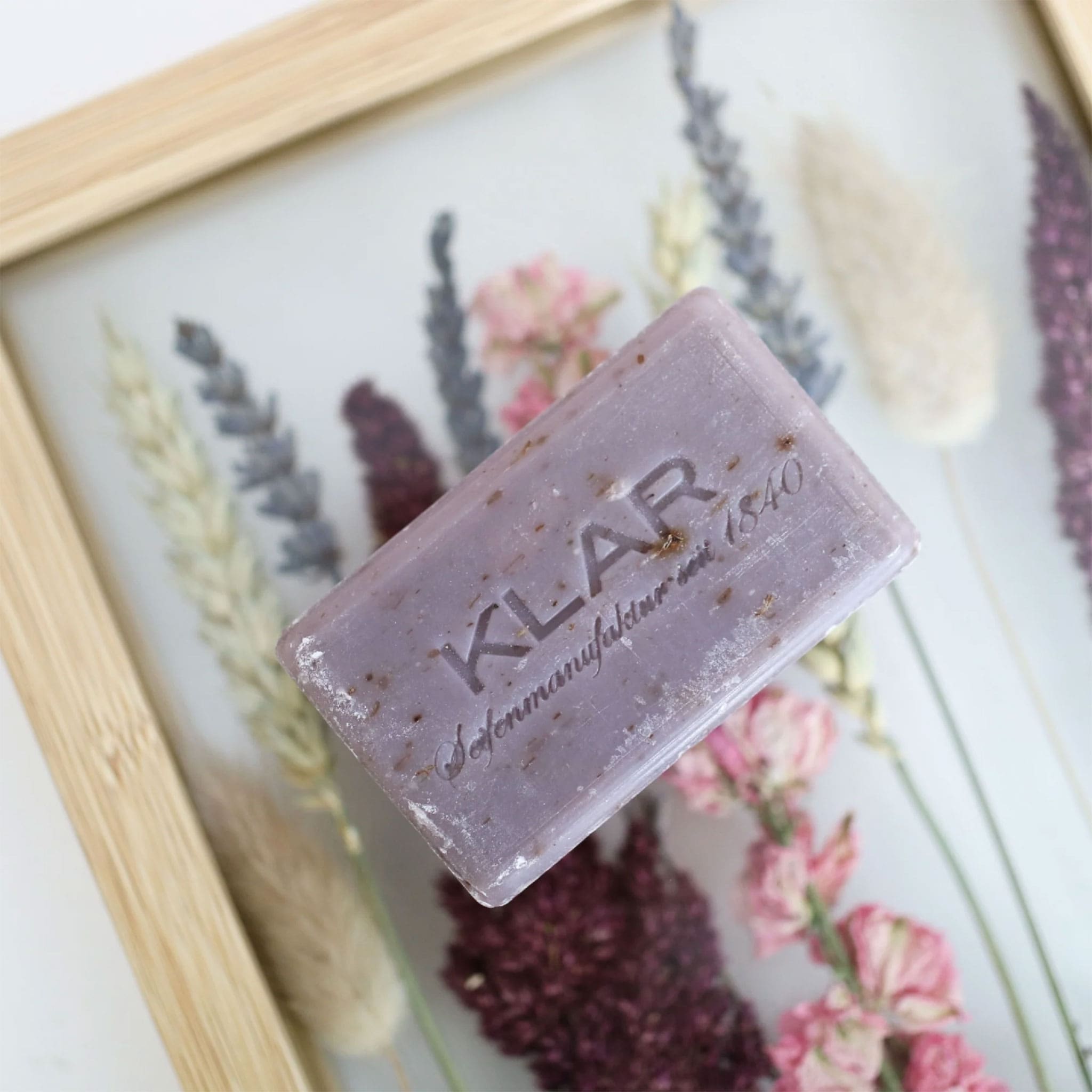 Hand- und Körperseife "Lavendel", cosmos zertifiziert – 100g,feste Naturseife,Klar Seife
