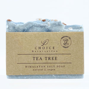 Hand- und Körperseife "Tea Tree", handgemacht – 110g-Vegan-feste Seife-Choice-Himalayan Salt Soap-Palmölfrei-Naturkosmetik