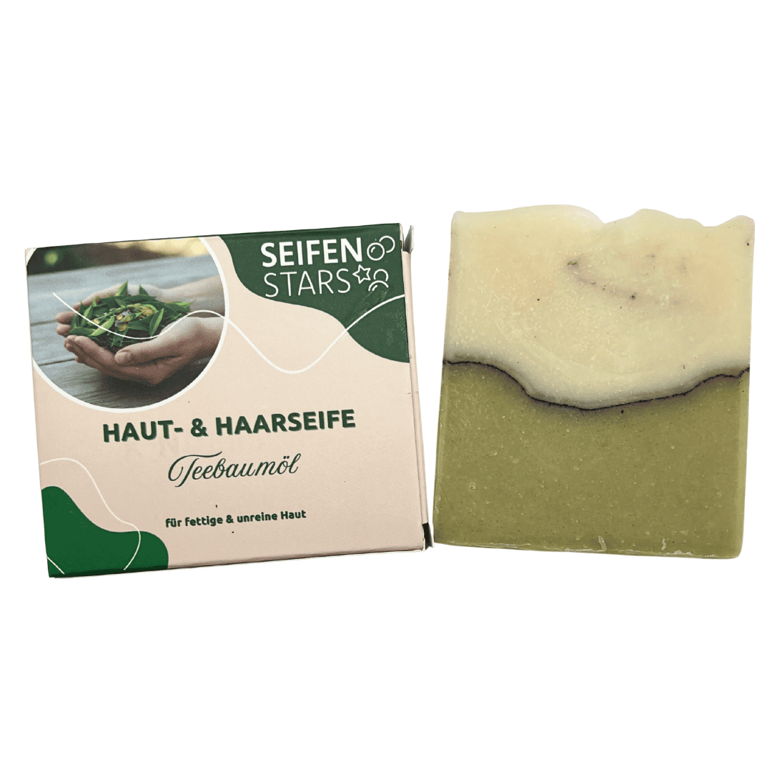 Haut_-und_Haarseife_Teebaumoel_Seife_von_seifenstars_100g_Vegan_Palmoelfrei_Tierversuchsfrei_Plastikfrei