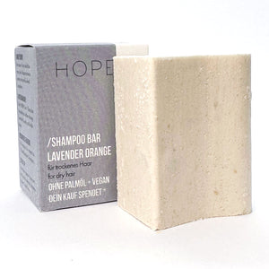 Hopery Lavendel Orange-Shampoo Bar-für trockenes Haar-for dry hair-Vegan-Palmölfrei