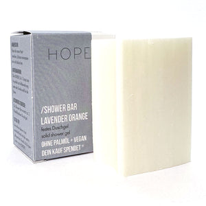 Hopery-Lavendel Orange-Shower Bar-festes Duschgel-solid shower gel-Vegan-palmölfrei-Plastikfrei