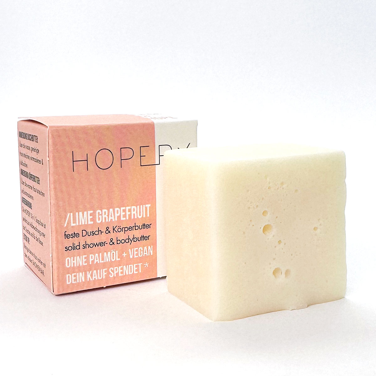 Hopery Lime Grapefruit Dusch-und Körperbutter-solid shower-und bodybutter-Vegan-Palmölfrei