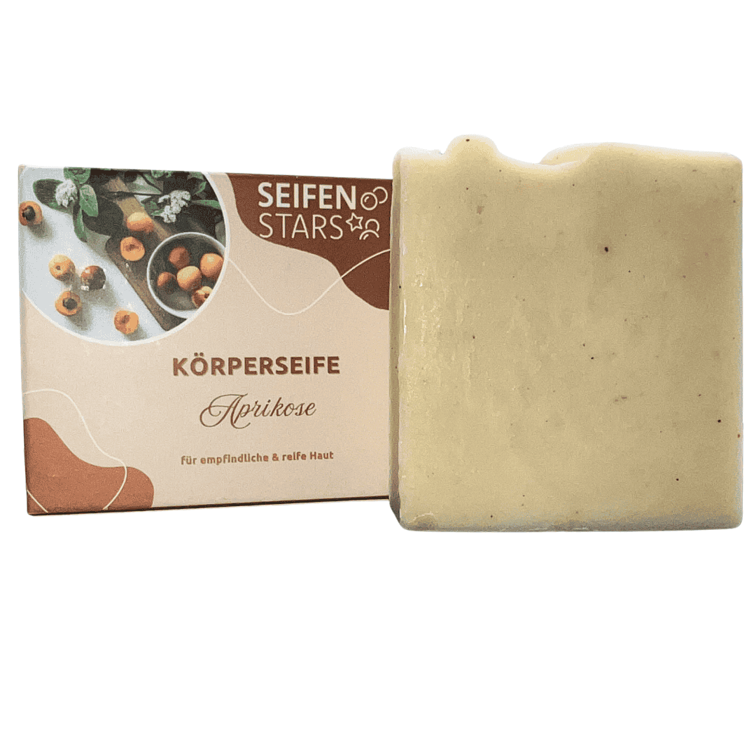 Körperseife  "Aprikose" – 100g von seifenstars für empfindliche und reife Haut