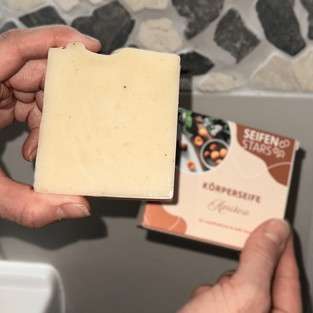 Körperseife  "Aprikose" – 100g von seifenstars für empfindliche und reife Haut