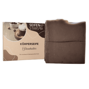 Körper- und Haarseife "Sheabutter" – 100g von seifenstars für trockene Haut,Vegan,Palmölfrei,Plastikfrei,Tierversuchsfrei