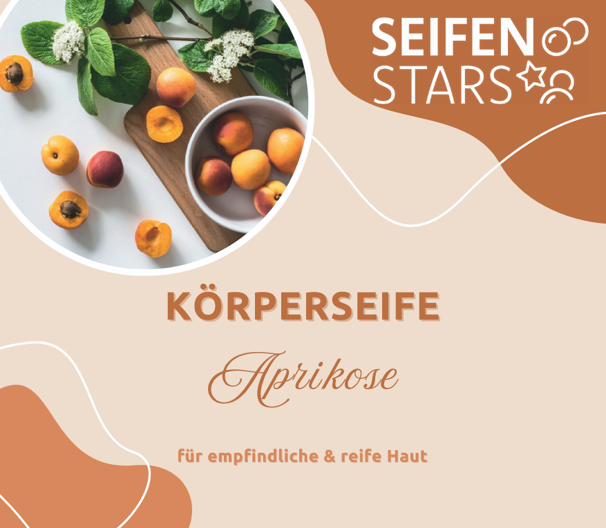 Körperseife  "Aprikose" – 100g von seifenstars für empfindliche und reife Haut