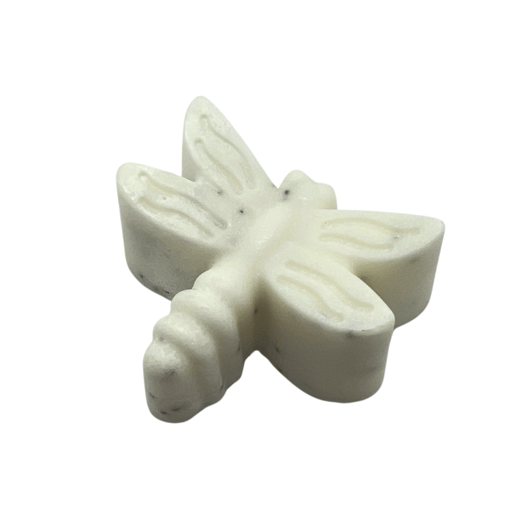 Hand- und Körperseife "Soleseife Mohn & Rose Libelle", handgesiedet  –  60g