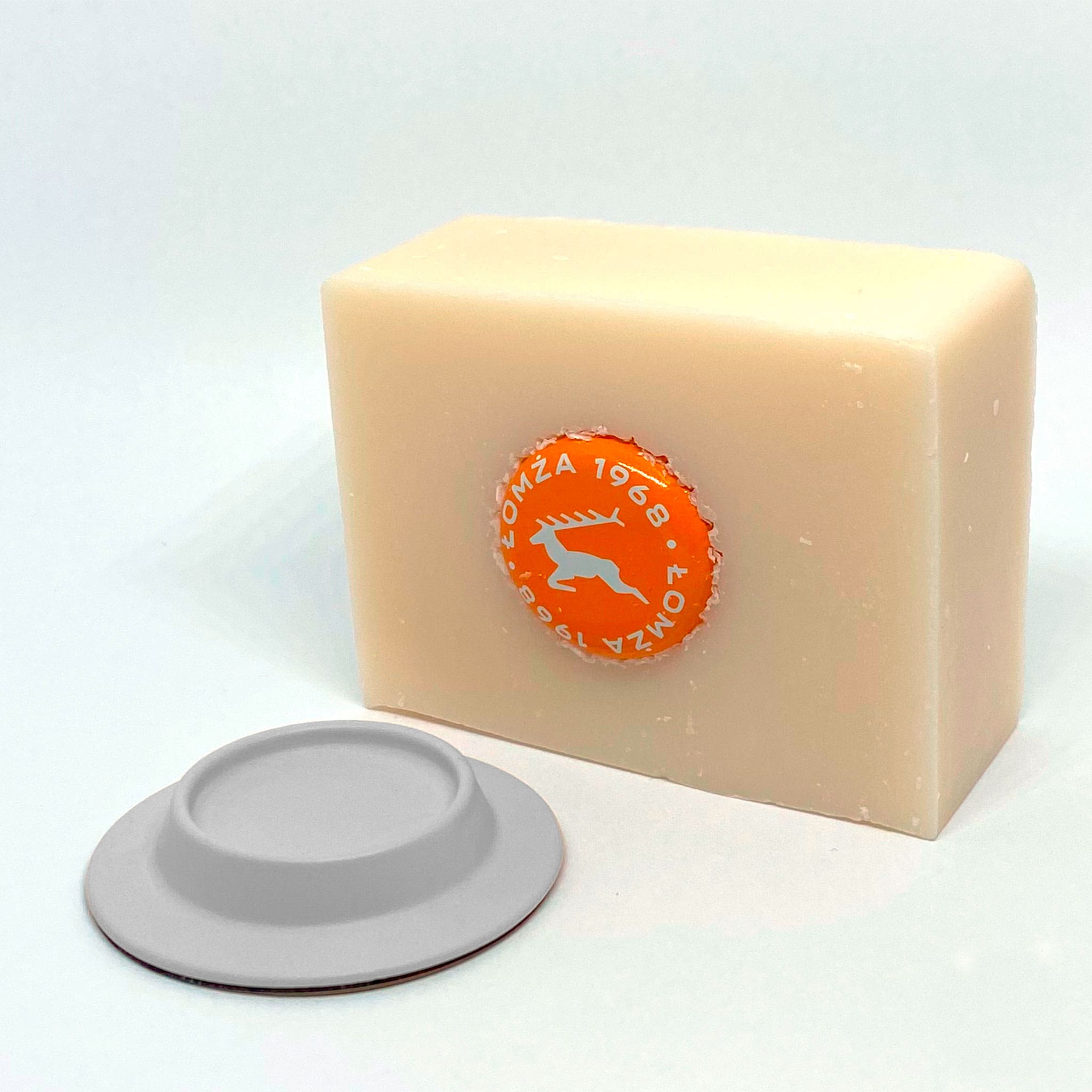 Seifenhalter soapi "Grau" mit Magnet – Ø 5 cm