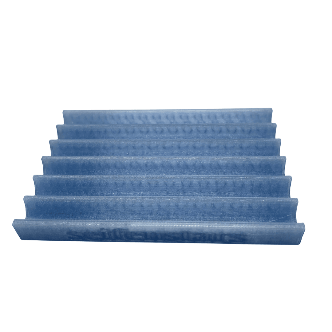 Seifenablage "Eisiger See - Blau-Transluzent", recyceltes PETG – 11 x 7,5 cm