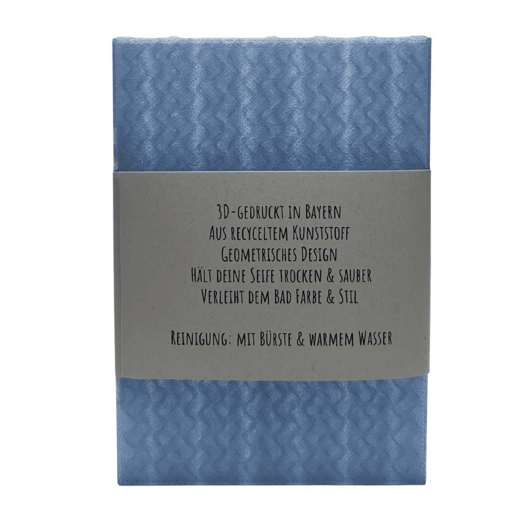 Seifenablage "Eisiger See - Blau-Transluzent", recyceltes PETG – 11 x 7,5 cm
