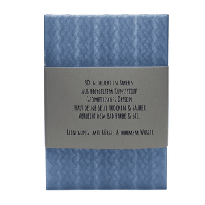 Seifenablage "Eisiger See - Blau-Transluzent", recyceltes PETG – 11 x 7,5 cm