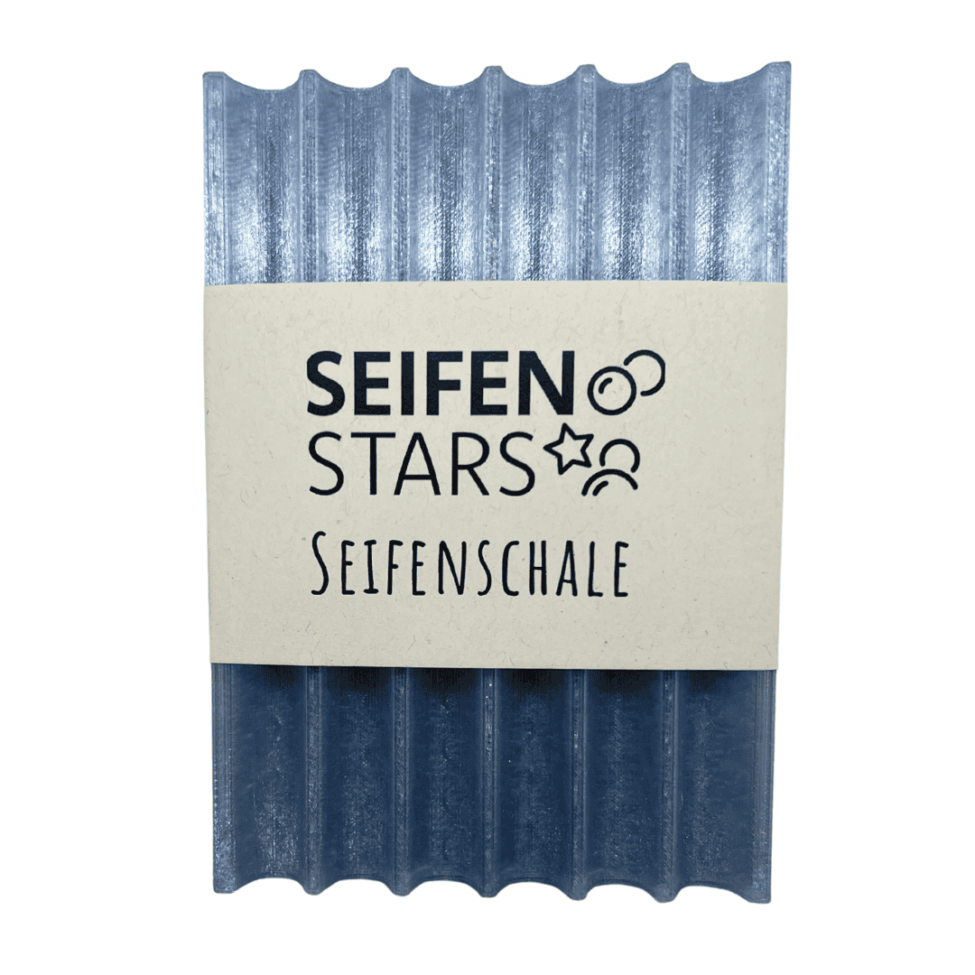 Seifenablage "Eisiger See - Blau-Transluzent", recyceltes PETG – 11 x 7,5 cm