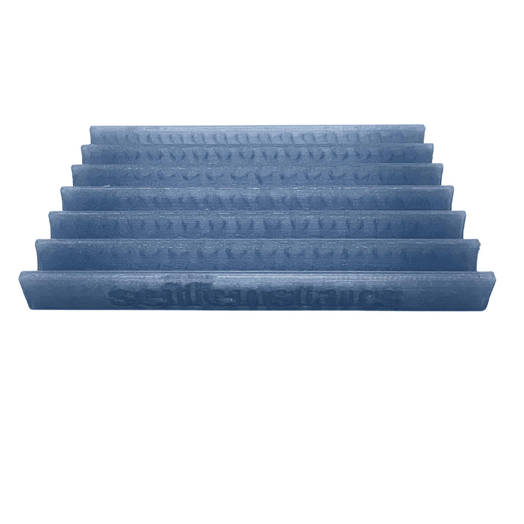 Seifenablage "Eisiger See - Blau-Transluzent", recyceltes PETG – 11 x 7,5 cm von seifenstars