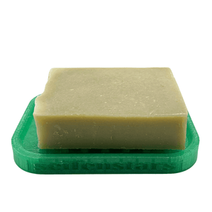 Seifenablage "Flow“ in Grün recyceltes PETG – 8,3x10x1cm mit Meersalzseife