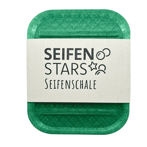 Seifenablage "Flow“ in Grün recyceltes PETG – 8,3x10x1cm mit Meersalzseife