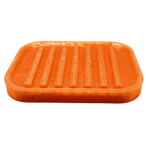 Seifenablage "Flow“ in Orange recyceltes PETG mit Meersalzseife
