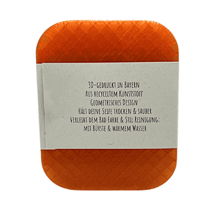 Seifenablage "Flow“ in Orange recyceltes PETG mit Meersalzseife