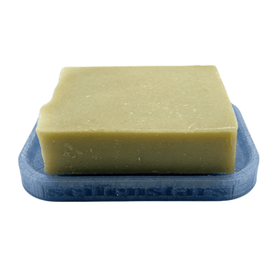 Seifenablage Flow in blau mit Meersalzseife