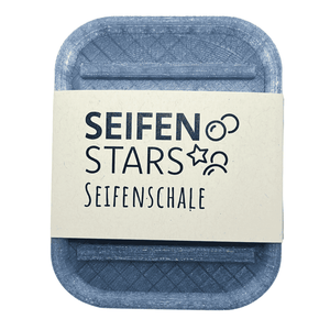 Seifenablage Flow in blau mit Meersalzseife