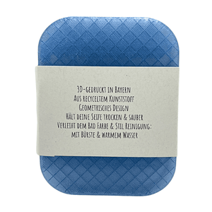 Seifenablage Flow in blau mit Meersalzseife
