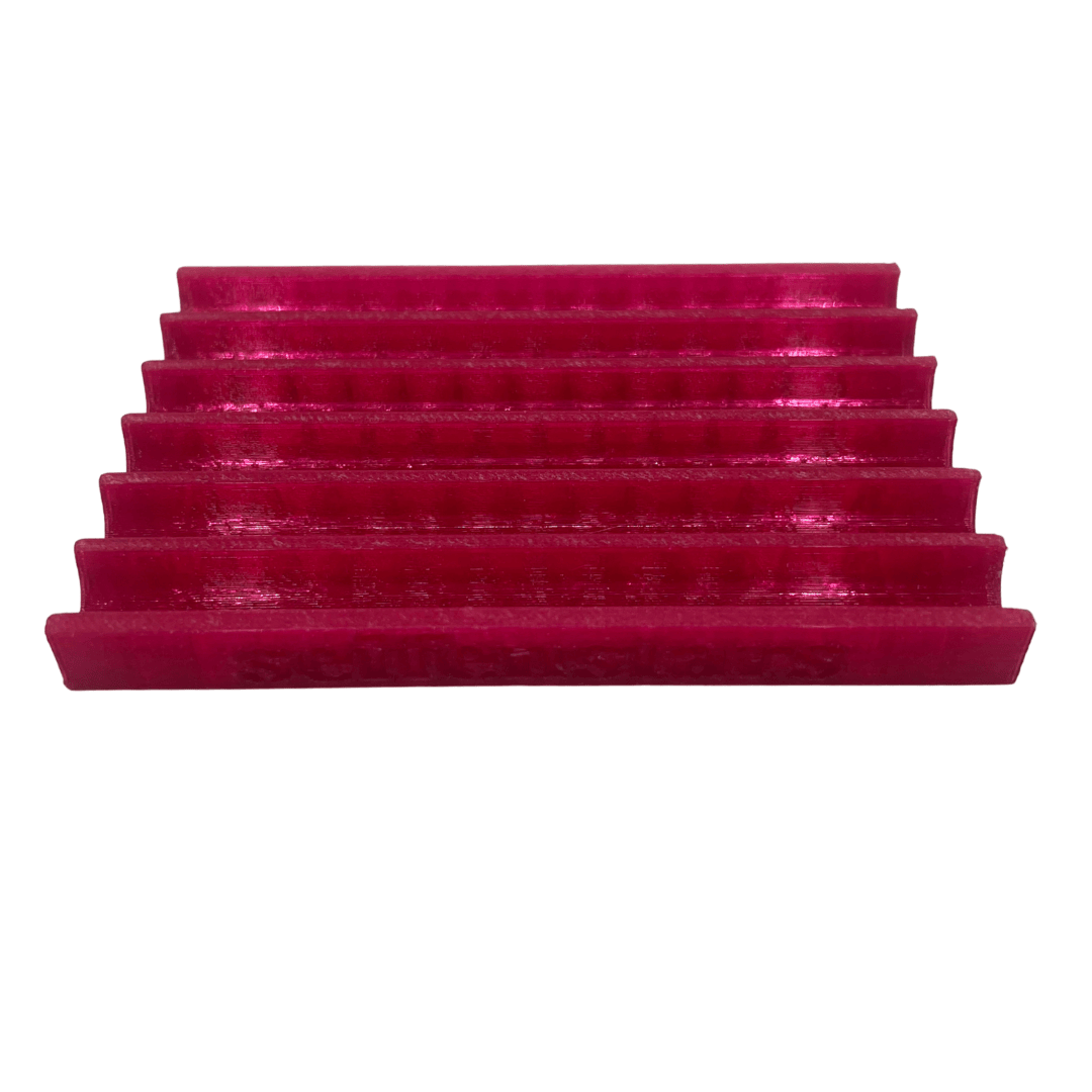 Seifenablage "Frostige Rose - Rosa-Transluzent", recyceltes PETG – 11 x 7,5 cm