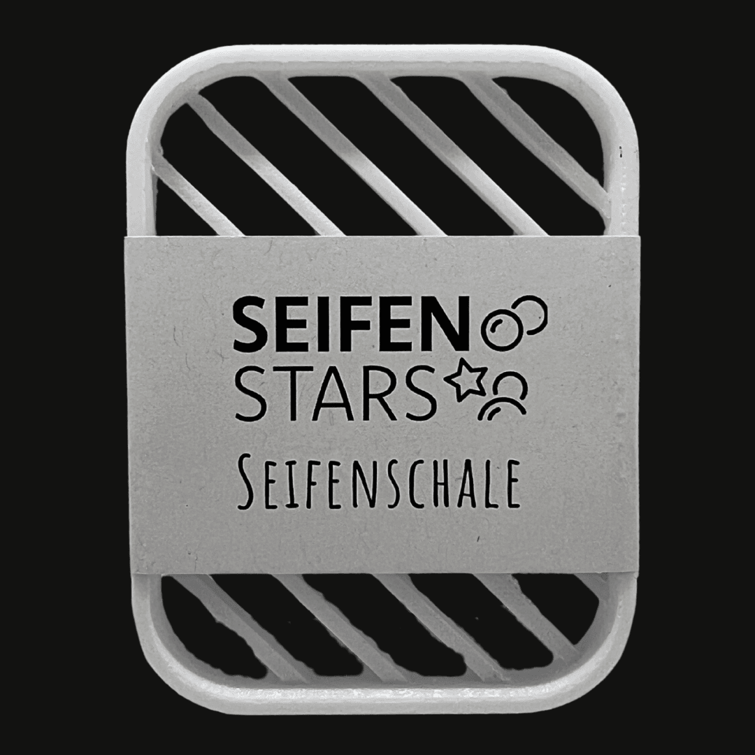 Seifenablage "Linéa – Weiß" recyceltes PETG – 10 x 7,5 cm mit fester Naturseife