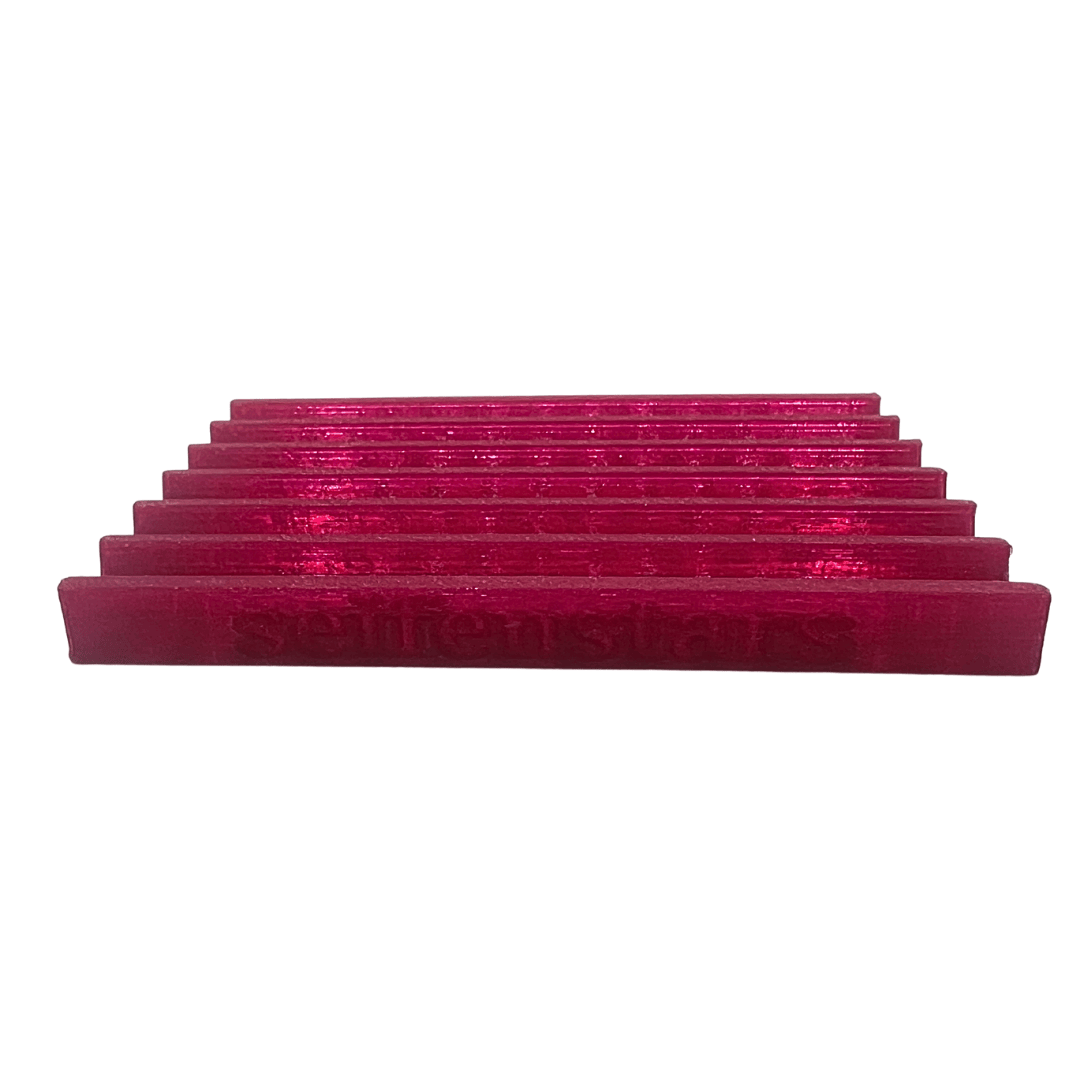 Seifenablage "Frostige Rose - Rosa-Transluzent", recyceltes PETG – 11 x 7,5 cm