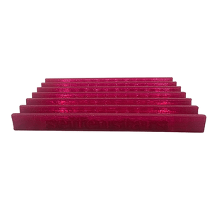 Seifenablage "Frostige Rose - Rosa-Transluzent", recyceltes PETG – 11 x 7,5 cm