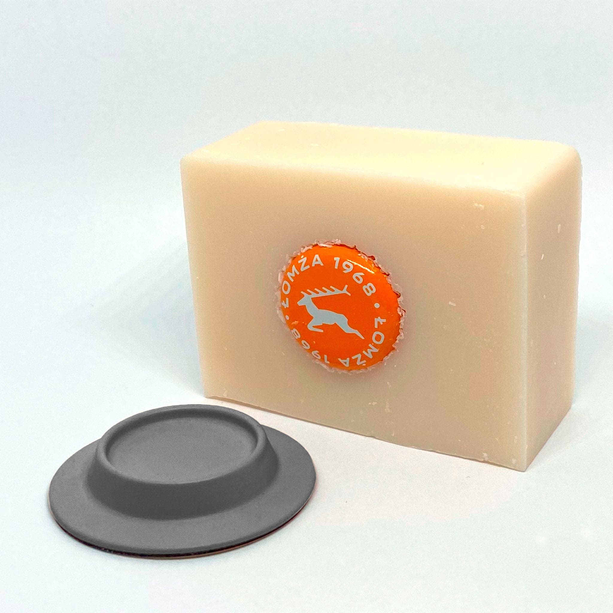 Seifenhalter soapi "Dunkelgrau" mit Magnet mit fester Seife