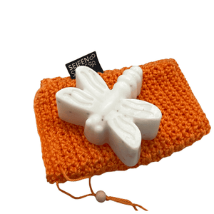 Seifensäckchen von seifenstars aus 100% Bio Baumwolle – 9 x 14 cm - orange