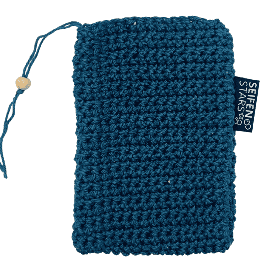Seifensäckchen von seifenstars aus 100% Bio Baumwolle – 9 x 14 cm - dunkelpetrol