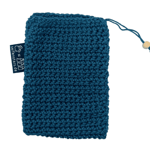 Seifensäckchen von seifenstars aus 100% Bio Baumwolle – 9 x 14 cm - dunkelpetrol