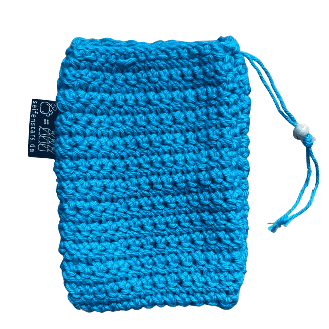 Seifensäckchen von seifenstars aus 100% Bio Baumwolle – 9 x 14 cm - hellblau