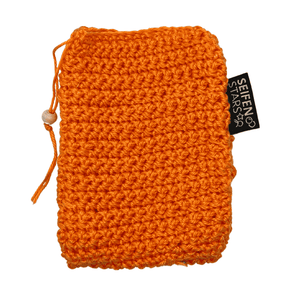Seifensäckchen von seifenstars aus 100% Bio Baumwolle – 9 x 14 cm - orange