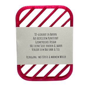 Seifenablage "Linéa - Rot" recyceltes PETG – 10 x 7,5 cm