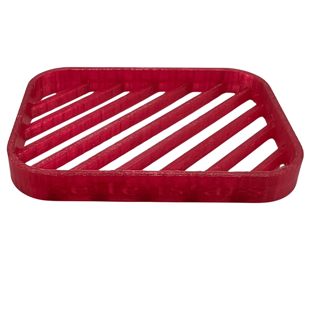 Seifenablage "Linéa - Rot" recyceltes PETG – 10 x 7,5 cm
