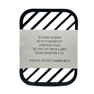 Seifenablage "Linéa – Schwarz" recyceltes PETG – 10 x 7,5 cm